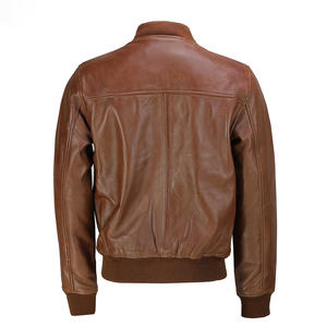 Veste de motard en cuir pour hommes, support en tissu fin enduit d'hiver écologique coupe-vent, nouvelle mode, OEM vente en gros 2024 - Product Image 2