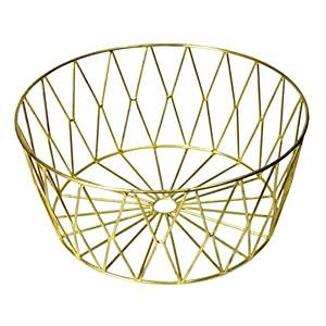 Hot Vantage Modern Fancy Premium Look Luxury Metal multiusos y cesta de alambre con acabado dorado para la decoración del hogar y la sala de estar - Product Image 5