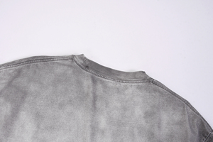 T-shirt vintage vierge délavé personnalisé en gros T-shirt graphique pour hommes surdimensionné Hip Hop 100% coton lourd délavé à l'acide pour hommes - Product Image 6