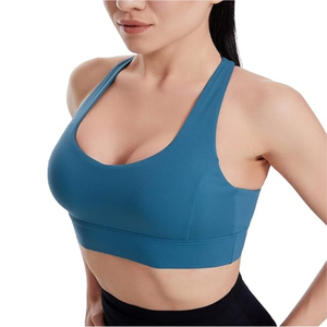 Sujetador deportivo Sexy para mujer, venta al por mayor, Sujetador deportivo sólido transpirable para gimnasio, Sujetador deportivo de algodón para correr, 2026 - Product Image 1