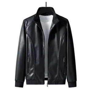 Vêtements de mode Vestes en cuir Légères Respirantes Personnalisées Couleur noire unie Qualité supérieure Vente en gros Vestes en cuir décontractées - Product Image 1