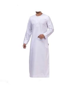 Dernier modèle de robe musulmane pour homme Jubba Jalab Daffah Al Aseel Robe pour homme violet teint couleur bloc o neck thobe en soie - Product Image 5