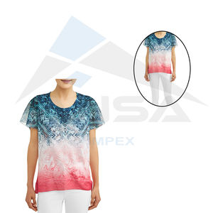 Oem ระเหิดเสื้อ T สําหรับผู้หญิงครึ่งแขนคุณภาพดีที่สุดระเหิดเสื้อ T สําหรับผู้หญิงเสื้อ T สไตล์ใหม่ - Product Image 6