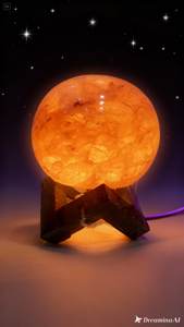 Modern Handcrafted Carved Pink Salt <b>Crystal</b> Sphere Multi-Color Changing USB Salt <b>Lamp</b> Eco-Friendly Home Decor Gift - Product Image 2