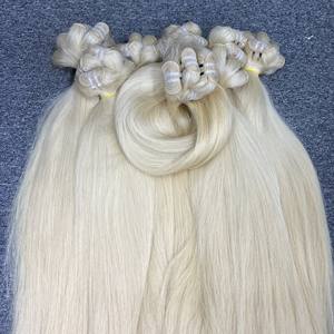 Extensiones de cabello virgen 100% de alta calidad, recto Natural, gran stock, venta al por mayor, cabello crudo vietnamita, Color claro - Product Image 2