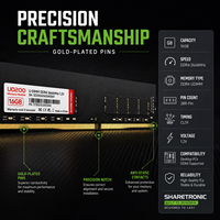 Module de mémoire RAM de bureau SHARETRONIC 16 Go DDR4 2666 MHz UDIMM, 288 broches DIMM, mise à niveau de la mémoire informatique pour PC
