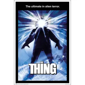 Affiche de terreur extraterrestre au design moderne, l'art mural ultime The Thing avec cadre noir - Product Image 1