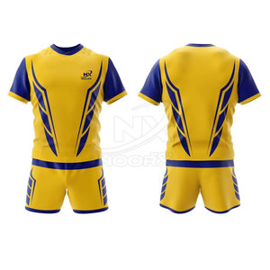 Prix de gros, sur mesure, nouveau design, haute qualité, 100% polyester, écologique, séchage rapide, respirant, uniforme de rugby - Product Image 1