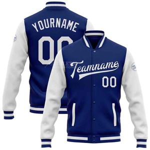 Haute qualité hiver laine hommes vestes manteau à manches longues coton varsity vestes nom de l'équipe collège Baseball veste pour hommes adultes - Product Image 3
