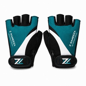Design Sport Fitness Gym Workout Absorbing Padded Breathable Non-<b>Slip</b> Hook Loop <b>Half</b>-Finger Racing Cycling Gloves Unisex Red - Product Image 6