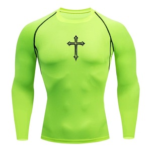 Novedad de verano, camisa transpirable ajustada, ropa de jogging elegante personalizada para hombre, protector de erupción con estampado 3D Premium 2025 - Product Image 6