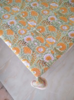 Nappe rectangulaire artisanale en coton indien uni, personnalisable, style moderne, marque Balajee, pour mariage champêtre