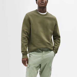 Nouvelle arrivée de haute qualité basique surdimensionné col rond hommes sweat personnalisé coton mélangé sweat au prix d'usine - Product Image 2