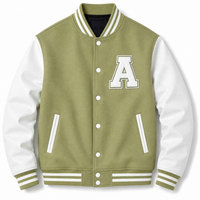 Blouson universitaire pour homme, design de qualité supérieure, avec broderie chenille, manches en cuir et patch chenille premium, vente en gros directe usine