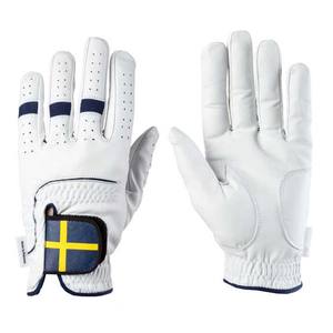 Gants de golf personnalisés en gros avec logo, en cuir véritable, antidérapants, avec sangle de poignet réglable, protection UV, extensibles, respirants, doigts complets - Product Image 3