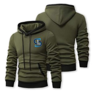 Sweat-shirt à capuche surdimensionné pour hommes 100% coton imprimé de nombreuses couleurs avec logo sur le devant pour l'hiver - Product Image 1