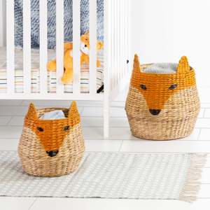 Panier de rangement en jacinthe d'eau en forme d'éléphant avec couvercle amovible, vente en gros, décoration de chambre d'enfant - Product Image 5