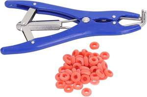Alicate aplicador de goma de elastador de aluminio, alicate de castración de elastador, aplicador de anillo de goma, instrumentos castradores veterinarios - Product Image 6