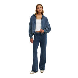 Conjunto Deportivo de Mujer con Cremallera, Estampado de Serigrafía, Lavado Ácido, Sudadera Corta con Capucha y Pantalones Jogger - Product Image 1