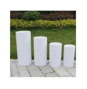 Nouveau Vase à fleurs décoratif en métal pour piédestal blanc fini pour la décoration d'événement de mariage - Product Image 1