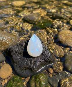 Piedras Preciosas Curativas Naturales, Piedra de Luna Azul, Cristal de Piedra de Luna Blanca Natural de Alta Calidad, Piedras de Cristal, Piedra de Palma de Cristal - Product Image 1