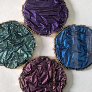Ensemble de 4 sous-verres en résine personnalisés pour cadeaux de pendaison de crémaillère pour restaurants et hôtels plats tasses à thé - Product Image 1