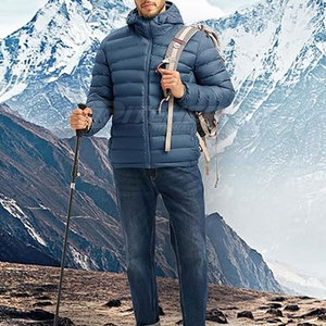 Veste d'hiver matelassée décontractée pour homme, couleur unie, avec fermeture éclair sur le devant, coupe-vent, streetwear, nouvelle mode, service OEM - Product Image 6