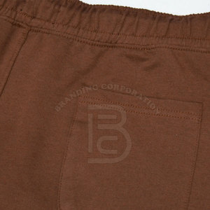 High Street Wear Pantalones cortos para correr de algodón Terry para hombre Logotipo personalizado Estampado Estilo vintage Casual Tejido no tejido Gráfico Cintura elástica - Product Image 3