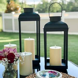 Fancy Design Metal Hanging Candle Lantern Acabado dorado para decoraciones del hogar y la boda Disponible en precios calientes - Product Image 3