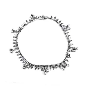 Bohemian Tassel Anklet Women's Antique <b>Silver</b> Alloy Jewelry Fashion Bracelet for Beach Style - Product Image 2