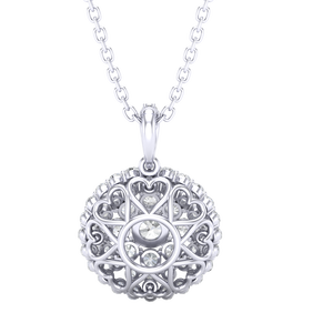 Colgante de piedra de oro Circular personalizado de alta calidad, joyería de fiesta clásica chapada en plata, collares finos principales de diamantes Wholesomeand - Product Image 6