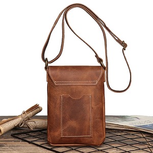 2025 New Design Custom <b>Leather</b> <b>Crossbody</b> <b>Bag</b> Zipper Large Capacity Casual Fashion Mini Phone Shoulder Unisex Water Resistant - Product Image 2