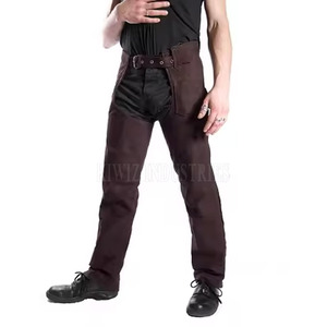 Pantalon en cuir pour hommes fabrication pakistanaise Logo imprimé personnalisé Pantalon en cuir gay en coton pour taille adulte - Product Image 4