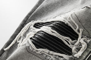 Pantalones vaqueros rectos de algodón de mezclilla moda Primavera comodidad Casual ajuste suelto rasgado para hombres Pakistán 2025 - Product Image 4