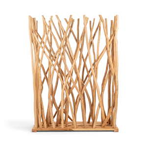 Separador de Ambientes Rústico Hecho a Mano con Ramas de Madera Natural, 100x180cm, Estructura Trenzada - Product Image 1