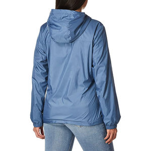 Veste coupe-vent respirante pour femme avec doublure en maille, fermeture éclair sur le devant, vêtements de sport, couleur unie, coton, nylon, écologique, veste d'hiver - Product Image 3