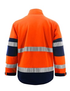 Veste réfléchissante d'hiver pour hommes, polaire bicolore, veste de travail en polaire haute visibilité, coupe-vent, vêtements de protection thermique, vêtements de sécurité, tailles S-4XL - Product Image 5