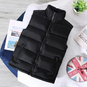 Men's <b>Slim</b> Fit Bomber Jacket Stand Collar Waistcoat Warm Coat Spring Autumn Winter Solid Pattern Fabric Sleeveless Puffer <b>Vest</b> - Product Image 3