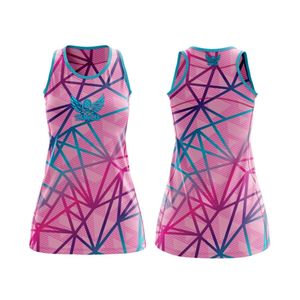 Uniformes de netball respirants à séchage rapide robe de netball par sublimation ensembles de jersey de netball de sport imprimés fabriqués au Pakistan - Product Image 5