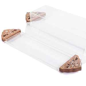 Luxury Souk Style Wooden Serving Tray with Mother of Pearl Pattern Industrial Design Ramadan & Diwali Occasion - Product Image 2