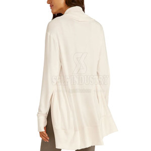 High Quality Breathable Yoga Wrap Cardigan for Women Workout Fitness Wear with Front Logo Spandex/Nylon Fabric Wholesale - Product Image 3
