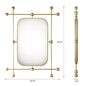 Latest Design Double Layer Rectangle Metal <b>Frame</b> Wall <b>Mirror</b> (<b>Gold</b>) - Product Image 1