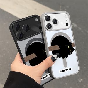 Funda Magnética para Teléfono con Diseño de Gato Negro, para iPhone 11 a 17 Pro Max, TPU Suave, Unisex - Product Image 3