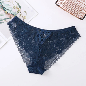 Braguitas de Encaje Sexy para Mujer al por Mayor, Suaves, Transpirables, de Talle Bajo, Tejidas con Encaje Floral, Tela Premium - Product Image 2