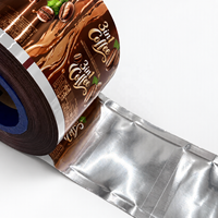 Film d'emballage alimentaire personnalisé en rouleau pour sachets, emballage plastique en rouleau pour chips, biscuits, café, bonbons