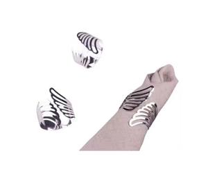 Rond de serviette fleur dorée classique accents de feuilles ornées vaisselle sophistiquée métal durable disponible au prix de gros - Product Image 3