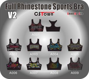 Top Deportivo de Animadoras con Pedrería Completa para Práctica - Product Image 3