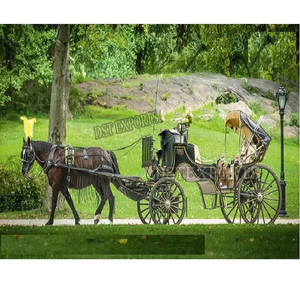 Carruaje de caballos victoriano negro americano Elegent New Black Victoria Carriage Black Victoria Horse Drawn Carriage - Product Image 1