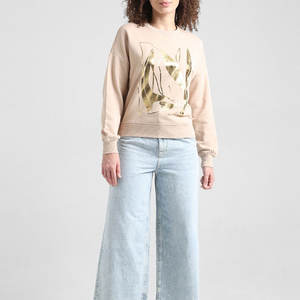 Sudaderas de Forro Polar Extra Grandes con Hombros Caídos para Mujer, Estilo Invernal, Lavado Ácido, Bordado 3D, Tela de Rizo, Logotipo Frontal - Product Image 2