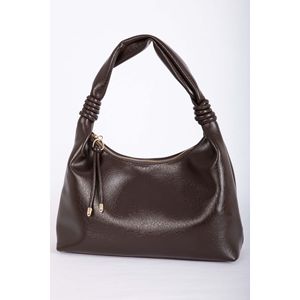 Elegante Bolso de Mano y Hombro Color Café con Detalle de Cordón, Accesorios de Ropa - Product Image 1